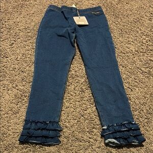 Matilda Jane Blue Leggings with Ruffled Hem